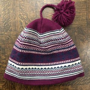 Kids SmartWool purple beanie